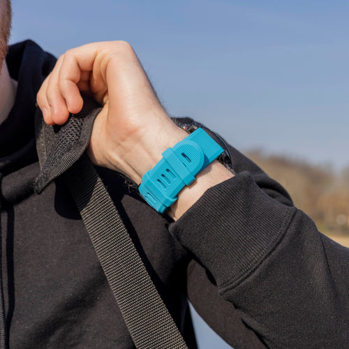 Bracelet silicone Garmin Fenix 9 - 51mm (bleu clair)