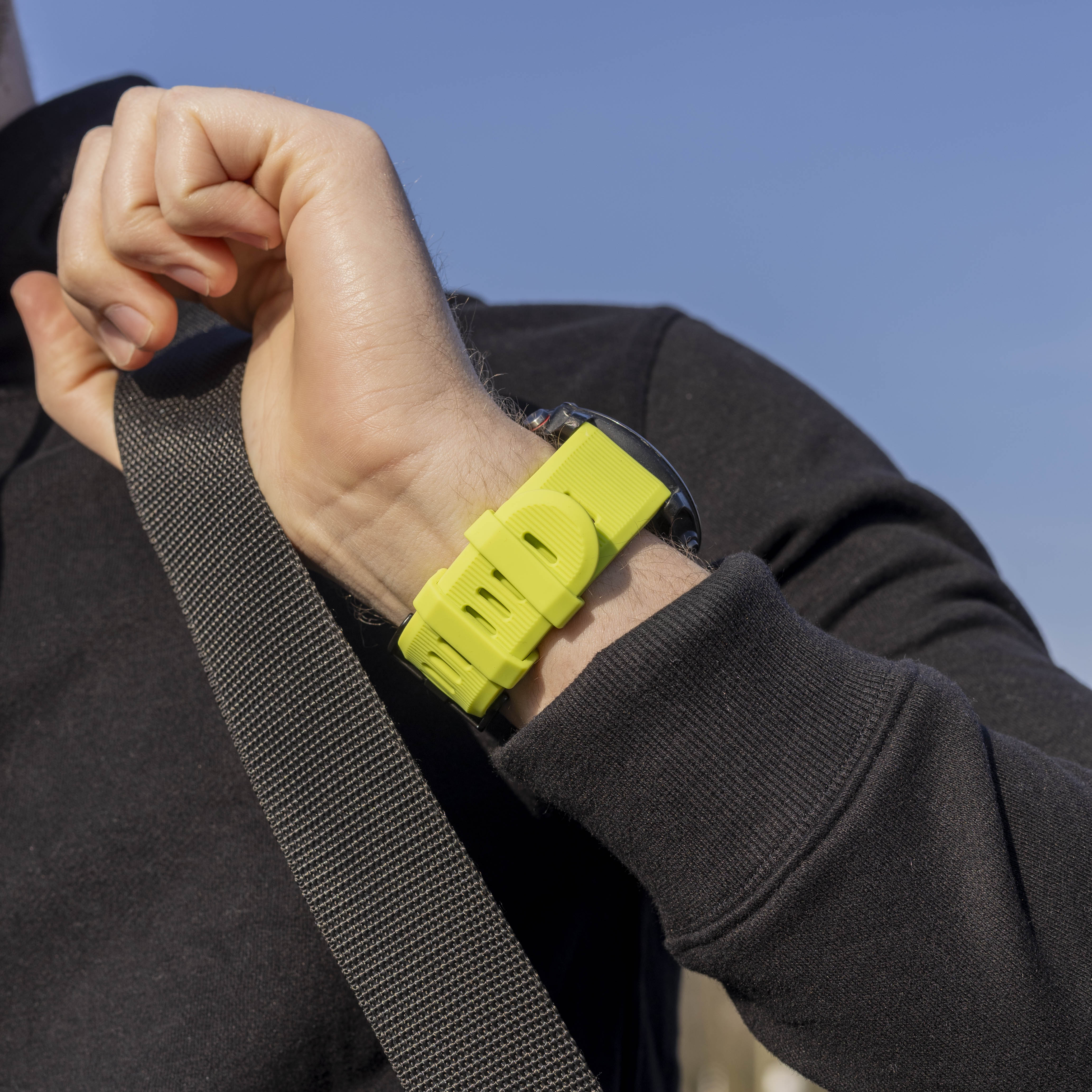 Bracelet silicone Garmin Fenix ​​​​5x / 6x (vert clair)