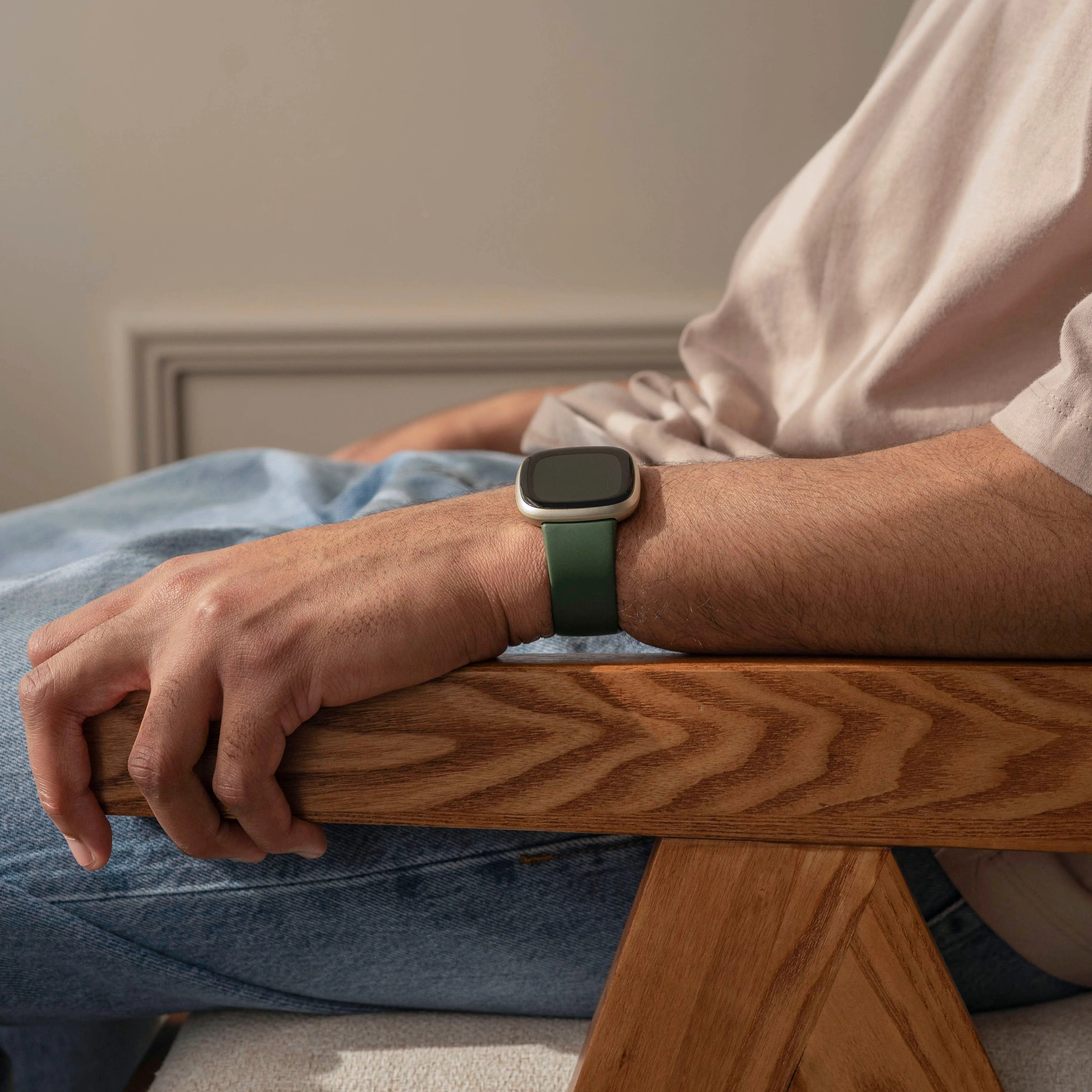 Bracelet silicone classique Fitbit Versa 3 (vert foncé)