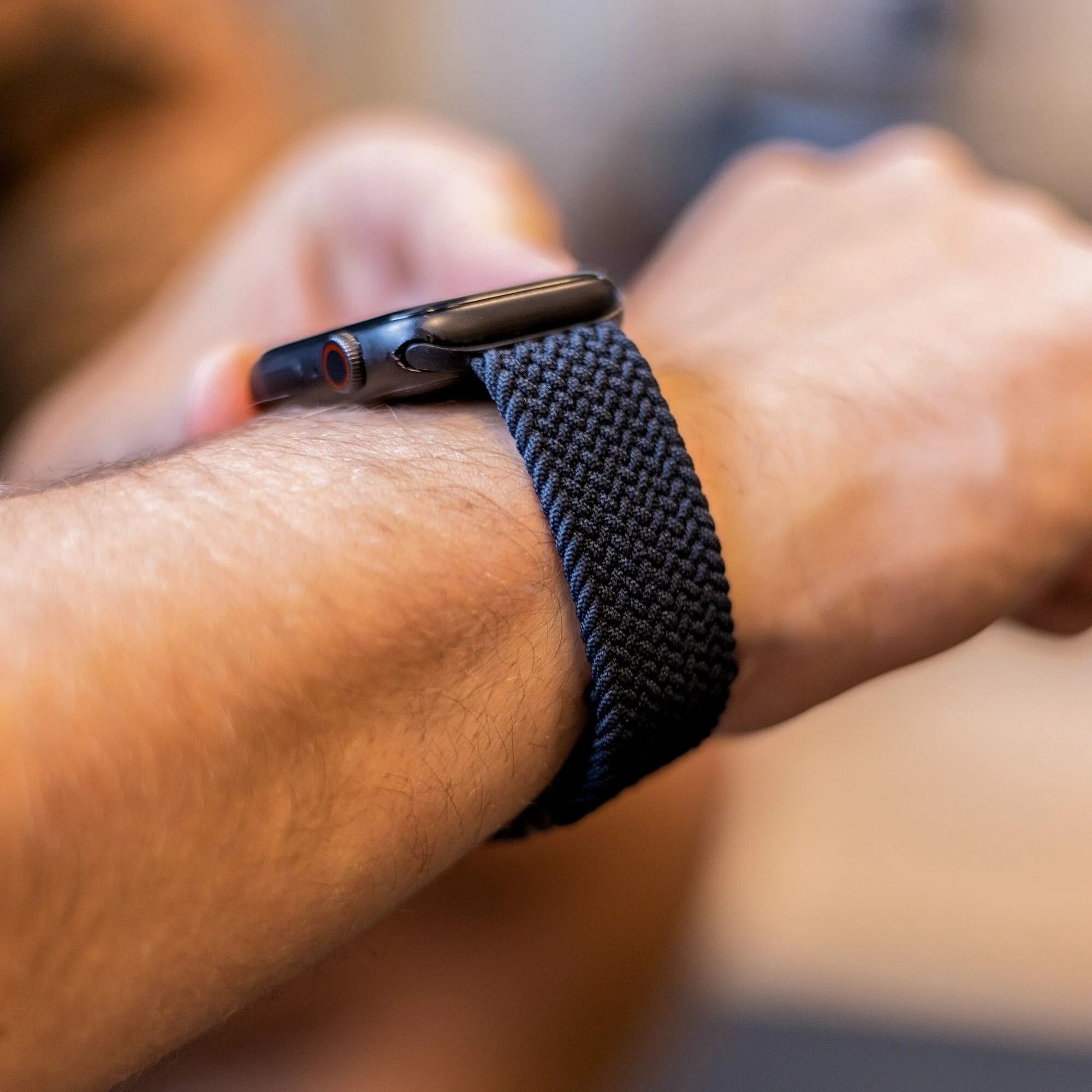 Bracelet tressé Apple Watch (charbon)