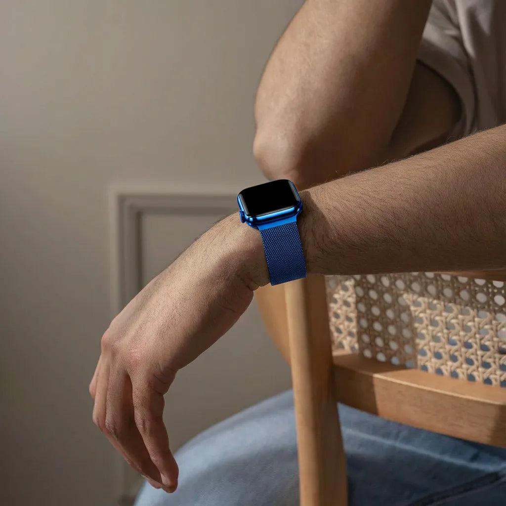 Bandz Bracelet milanais loop Apple Watch (bleu)