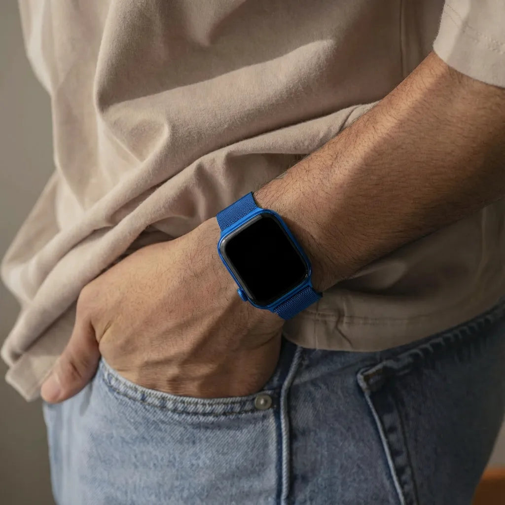 Bandz Bracelet milanais loop Apple Watch (bleu)