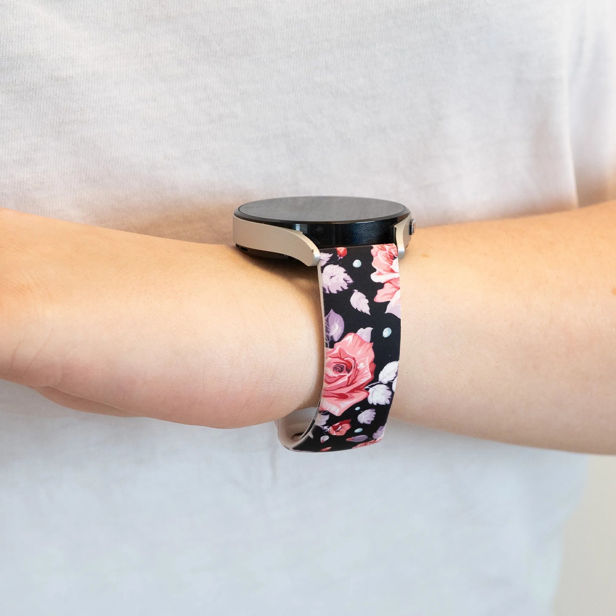 Bandz ICE Smart 3.0 Rectangular 1.78 Silicone Strap 'Flowers'