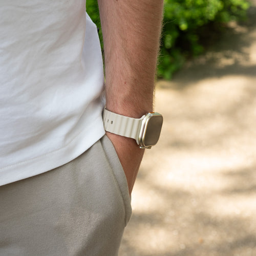 Silicone Ocean Strap 'Classic', blue, lifestyle photo