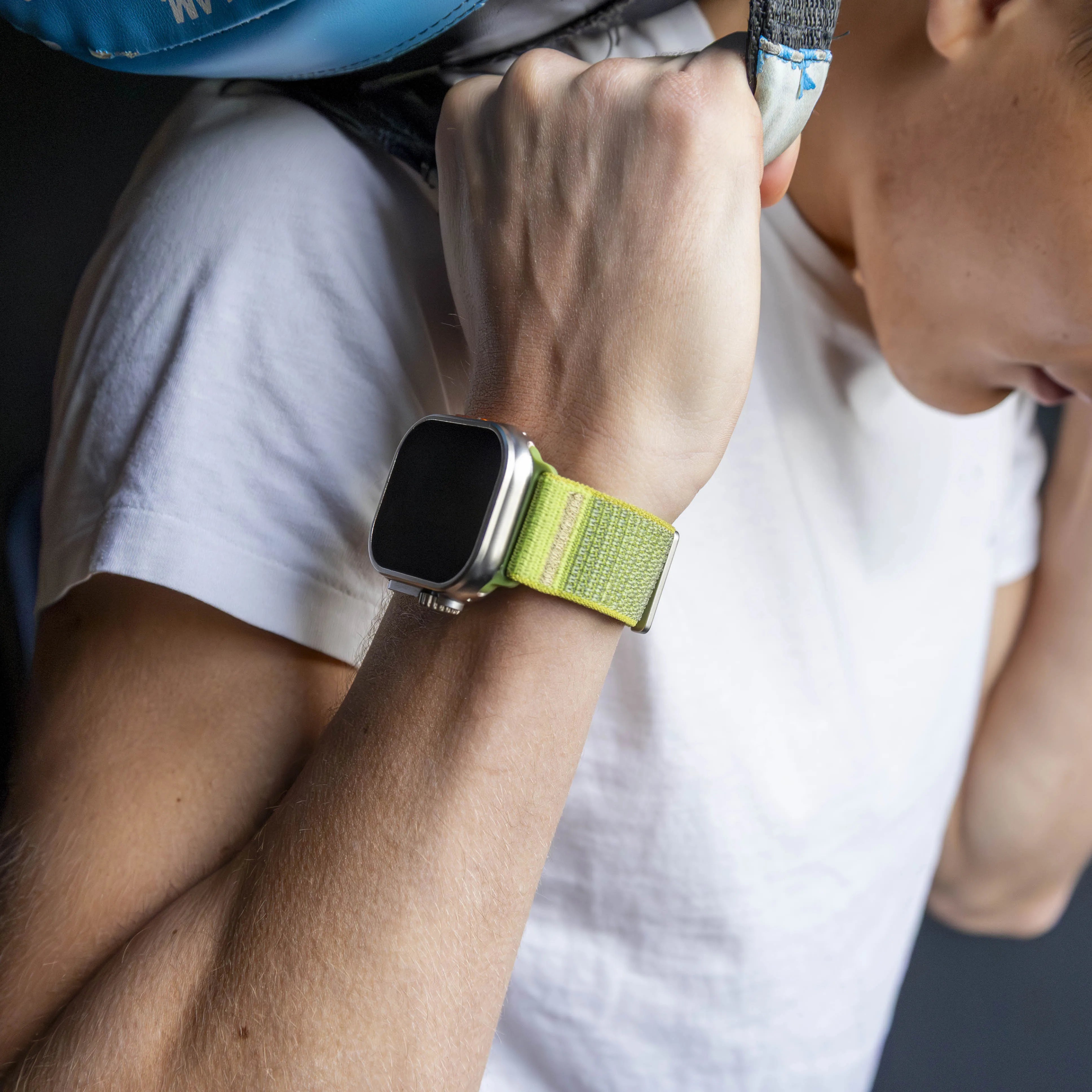 Strap-it Bracelet nylon Wave Apple Watch (vert)