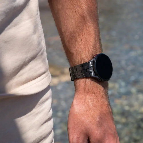 Bandz Samsung Galaxy Watch 5 Pro Steel Strap 'Iron' (Black)
