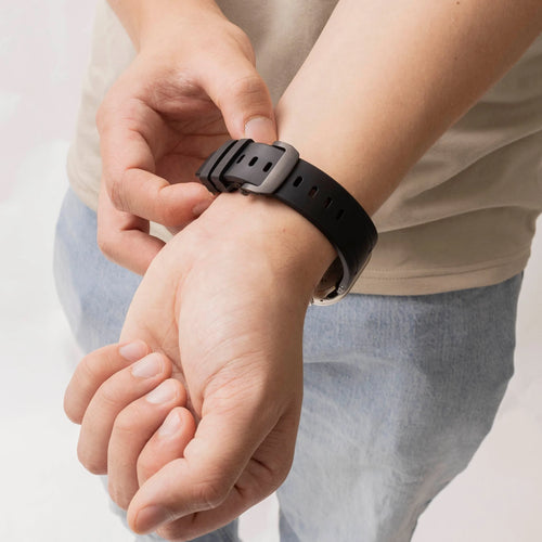 Bandz Bracelet silicone 'Luxe Liquid' Apple Watch (noir avec noir)