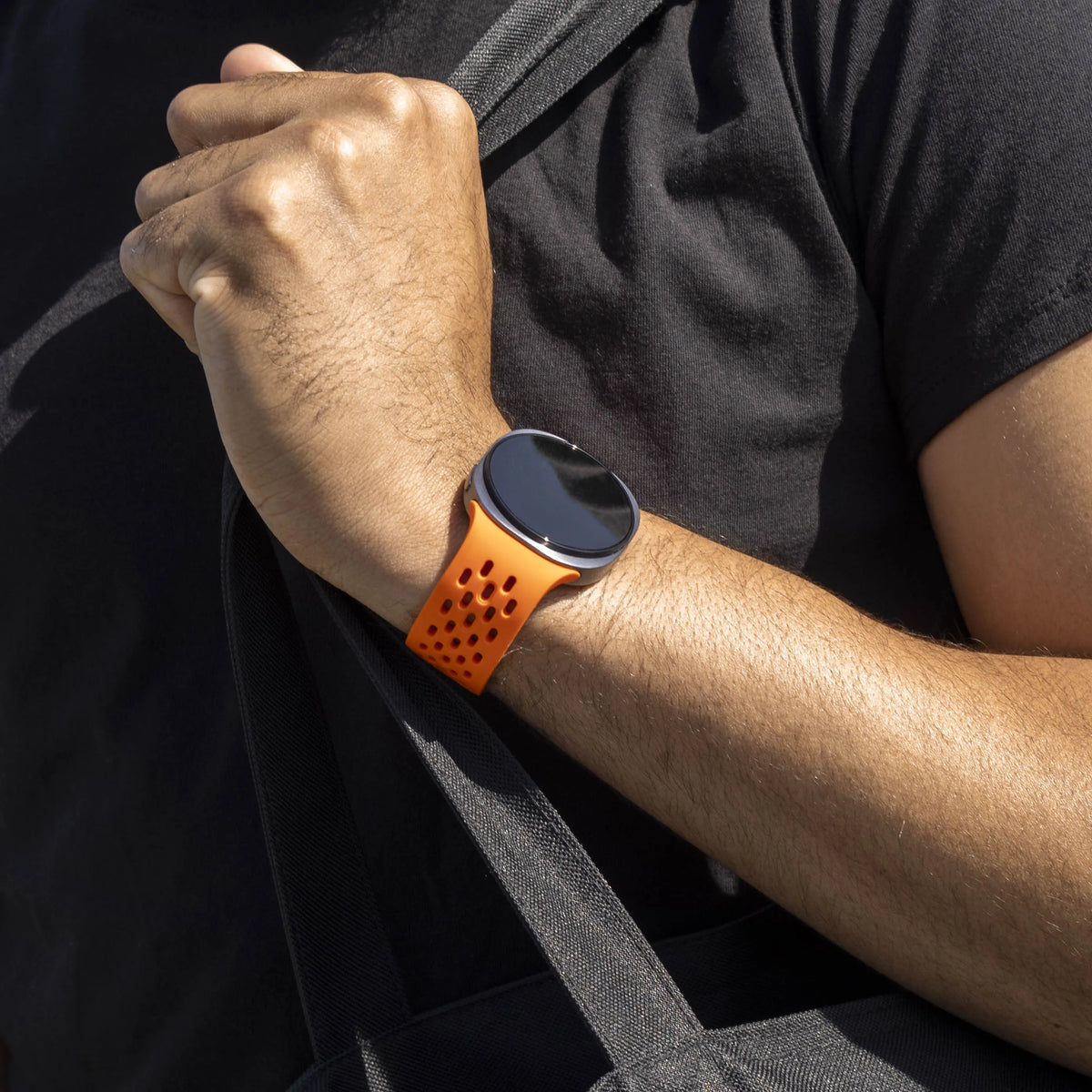 Silicone Air Strap, orange, lifestyle photo