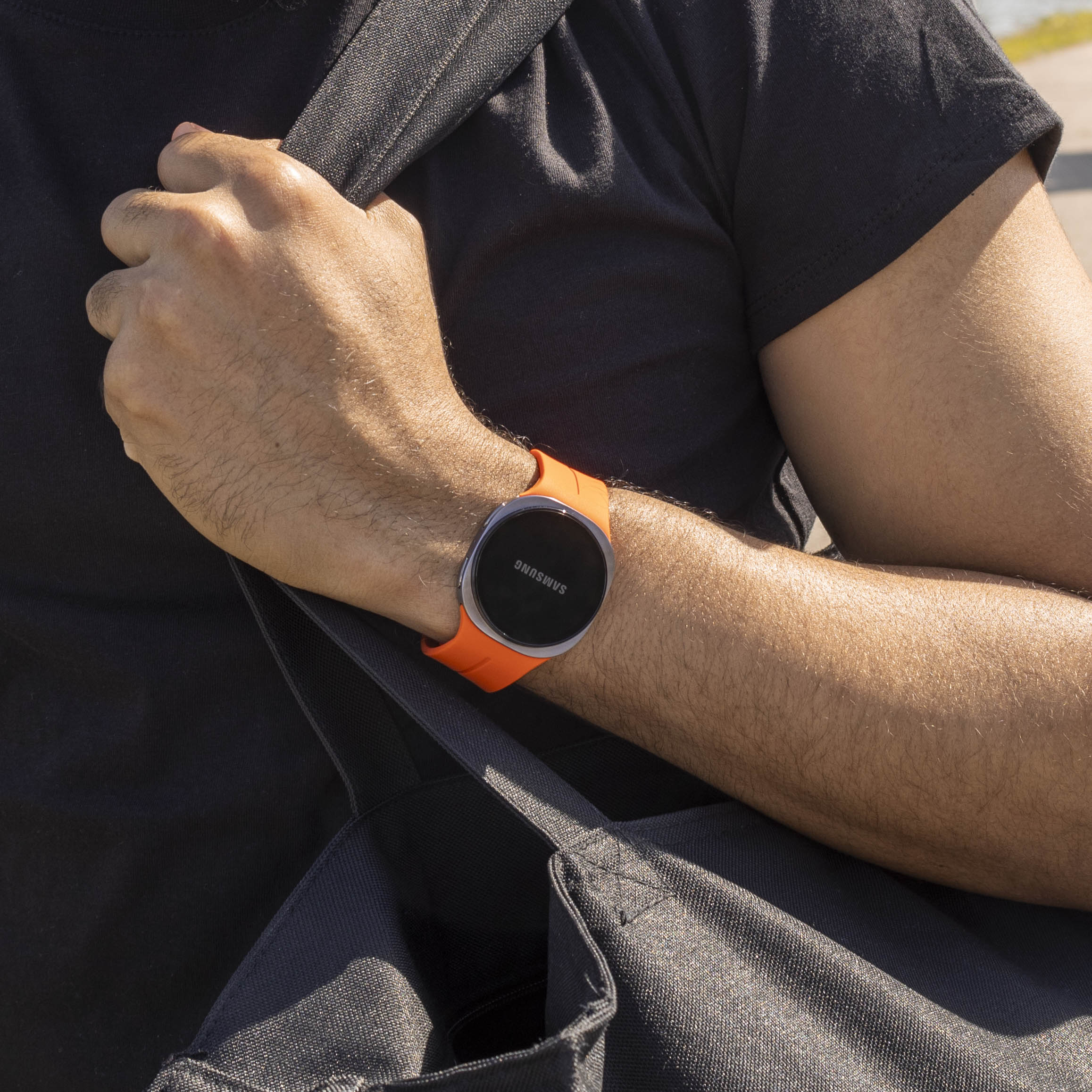Bracelet silicone avec boucle-D Samsung Galaxy Watch 9 - 44mm (orange)