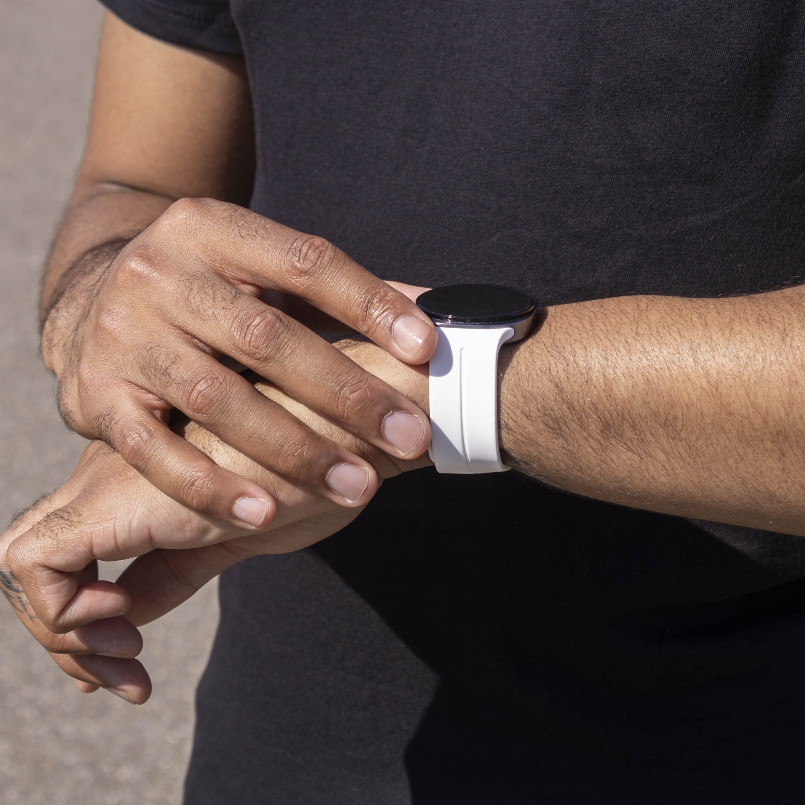 Bracelet silicone avec boucle-D Samsung Galaxy Watch 9 - 40mm (blanc)