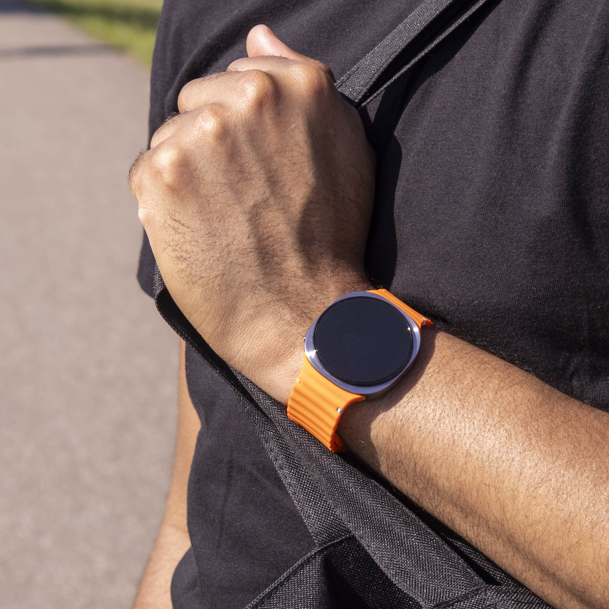 Bracelet silicone ondulé Samsung Galaxy Watch 9 - 40mm (orange)