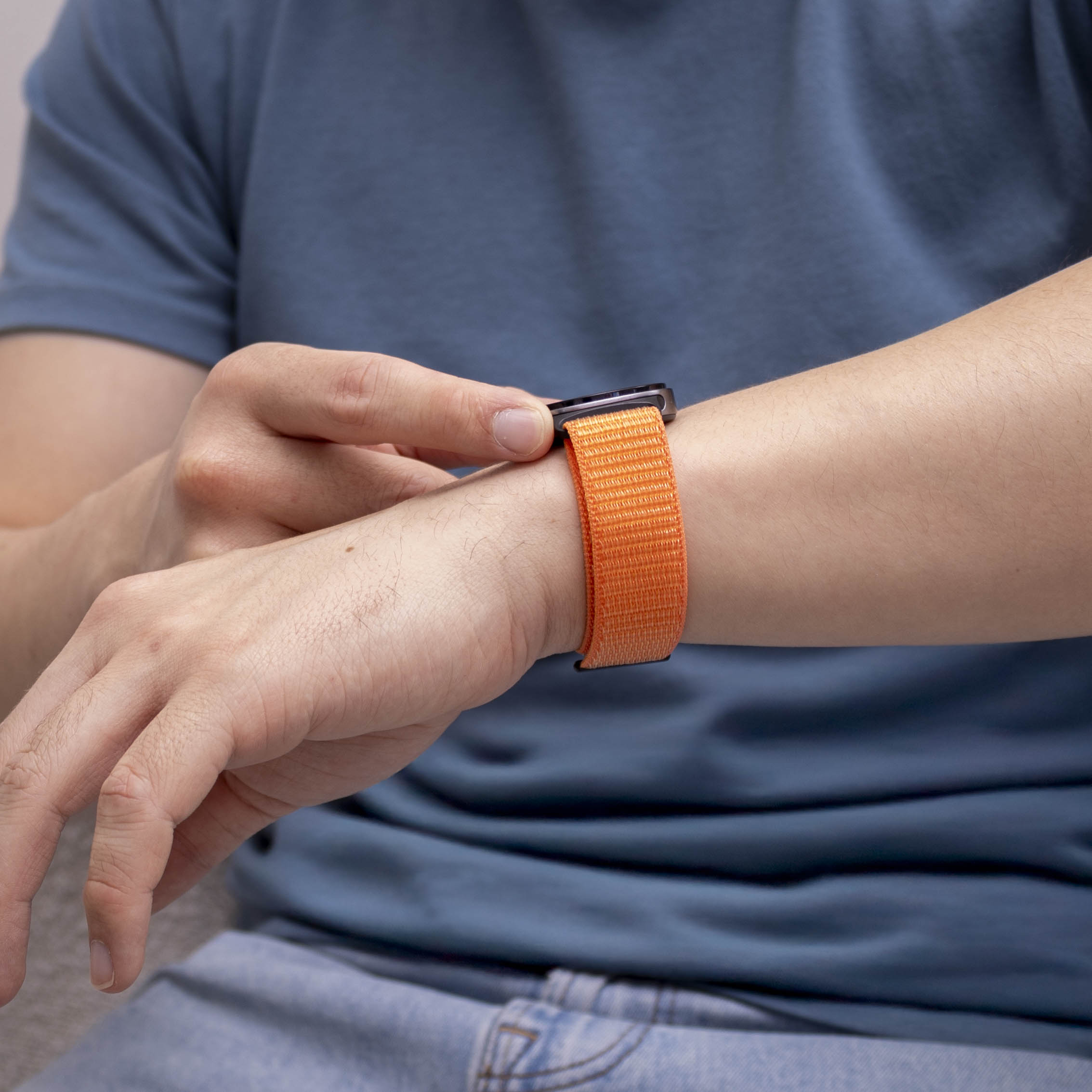Samsung Galaxy Watch 9 - 40mm Nylon Strap (Orange)