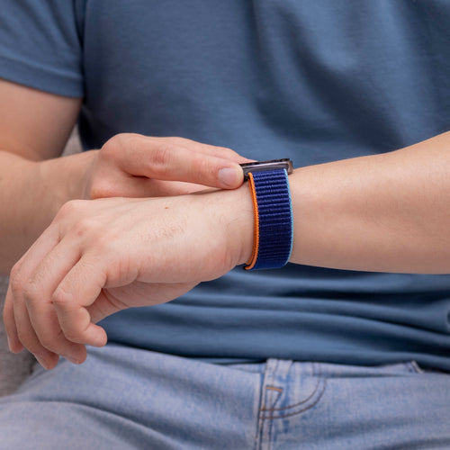 Samsung Galaxy Watch 8 Classic Nylon Strap (Dark Blue Mix)