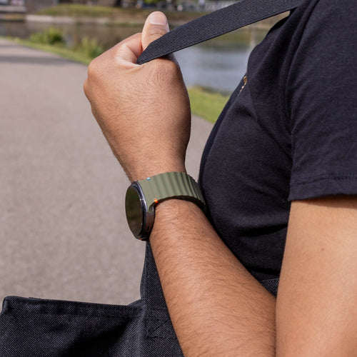 Samsung Galaxy Watch 8 Classic Wave Silicone Strap (Army Green)