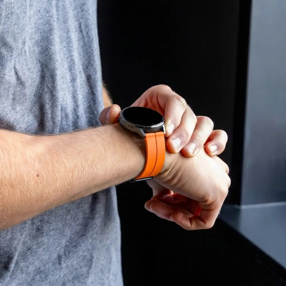 Bandz Garmin Forerunner 265 Silicone Strap with D-Buckle (Orange)