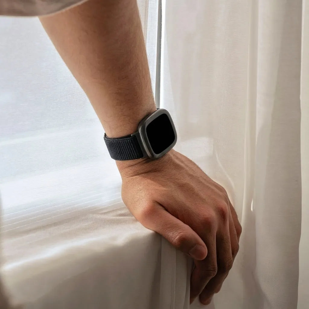 Bracelet nylon Fitbit Sense 2 (noir)