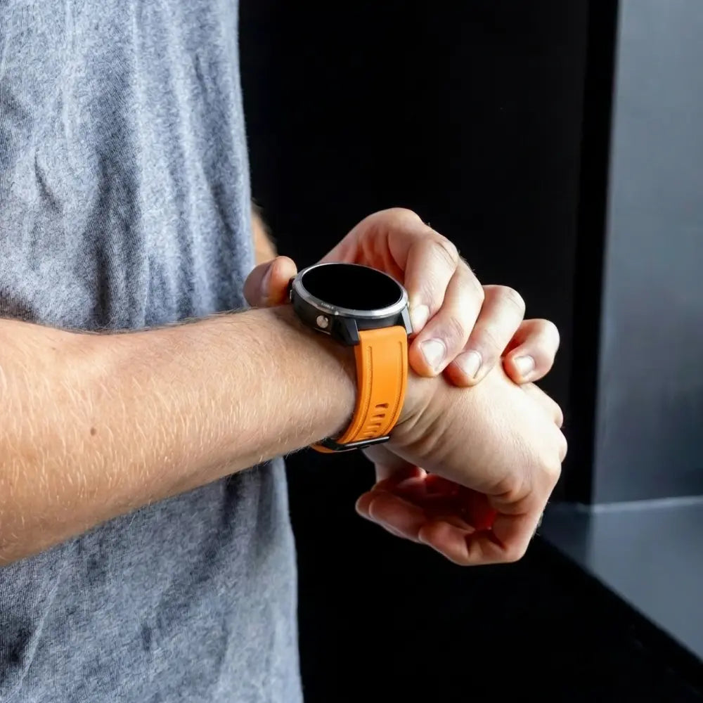 Bracelet silicone Garmin Fenix 7s (orange)