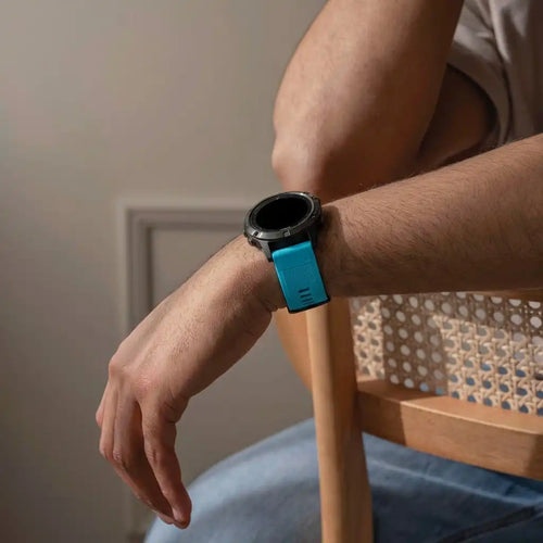 Silicone Strap, light blue, lifestyle photo