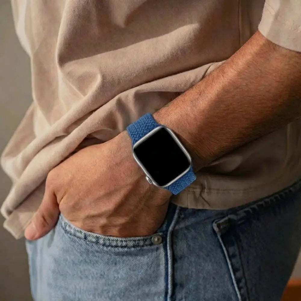 Apple Watch Braided Nylon Strap (Blue)