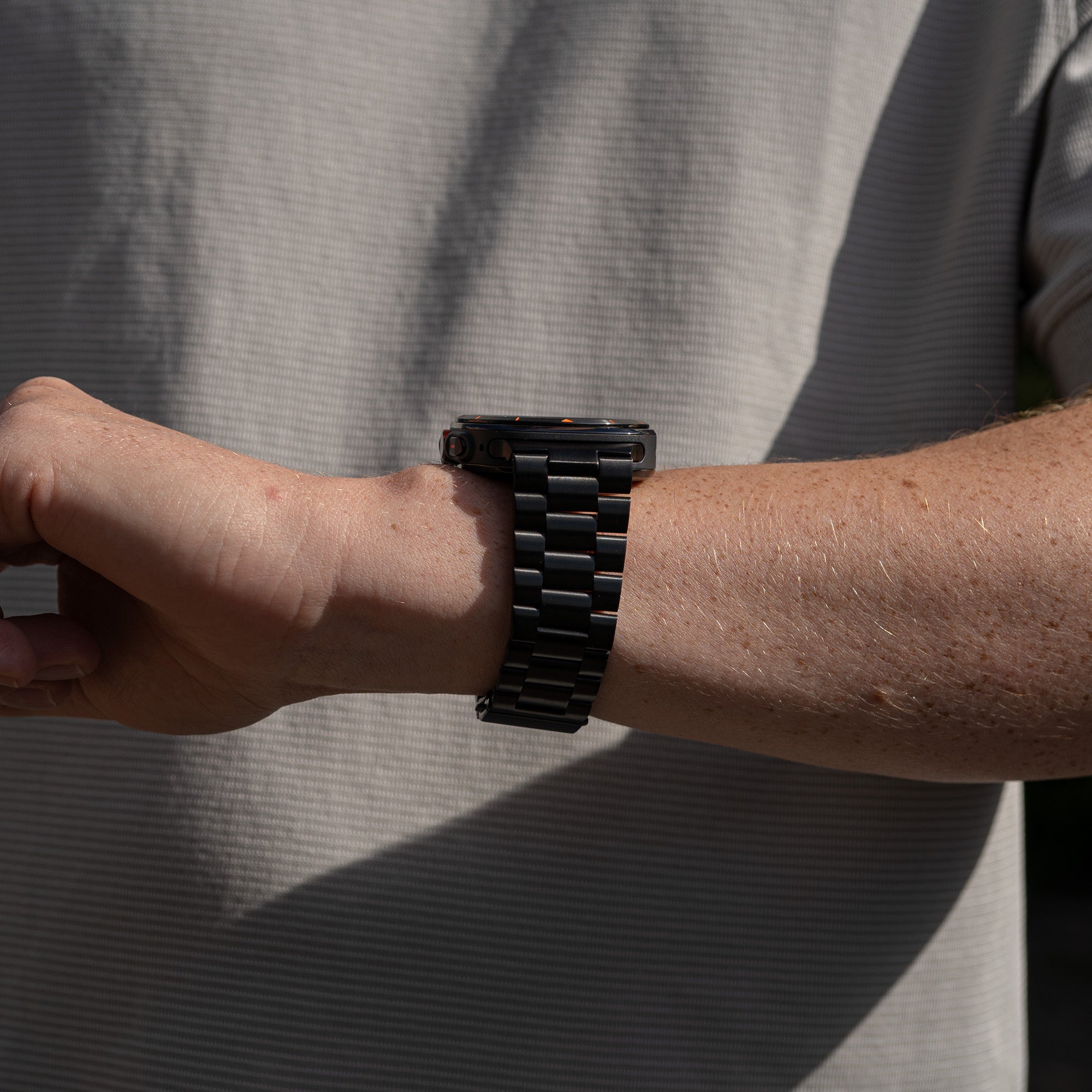 Bracelet acier Samsung Galaxy Watch Ultra (noir)