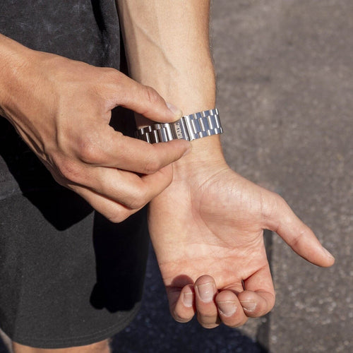 Steel Strap, silver, lifestyle photo