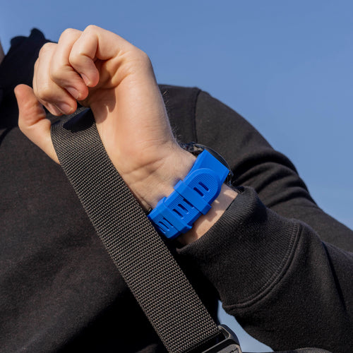 Bracelet en silicone Garmin Quatix 3 / 6x / 7x Solar (bleu)
