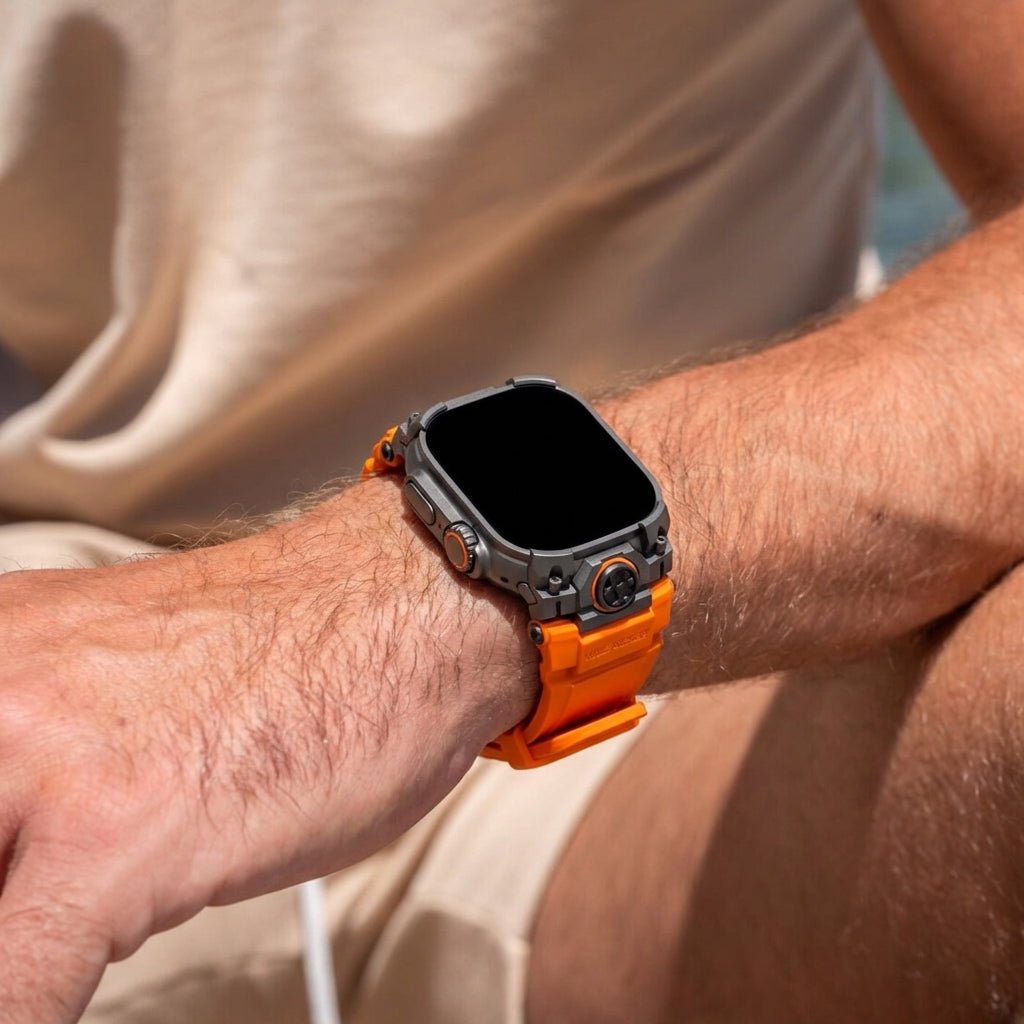 Bracelet silicone 'Cuatro garras' Apple Watch (orange)