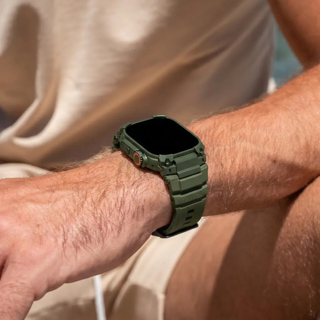 Bracelet silicone 'Cuatro garras' Apple Watch (vert)