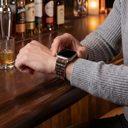 Bracelet élastique Apple Watch (mélange de noirs)