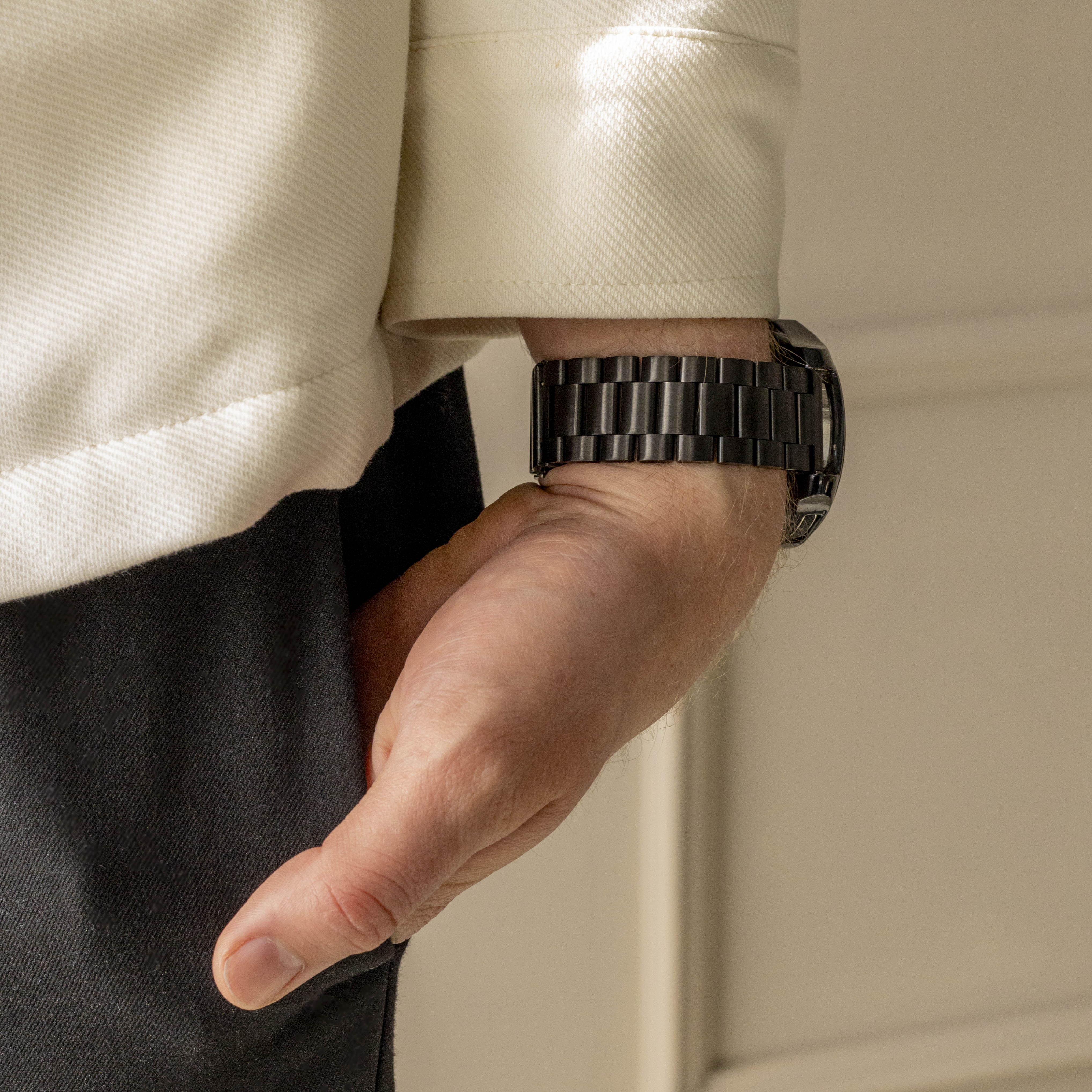 Bracelet acier Samsung Gear S3 (noir)