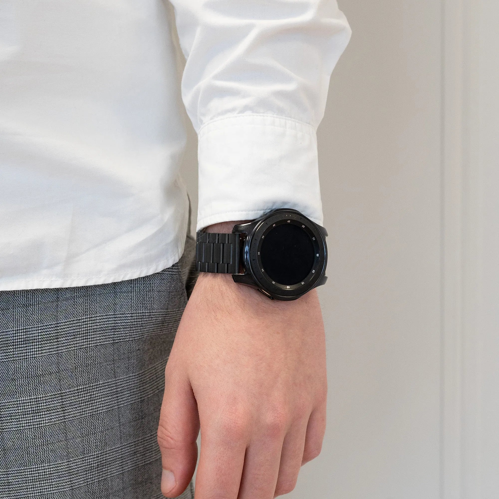 Bandz Bracelet titane avec maillons Oppo Watch X2 (noir)
