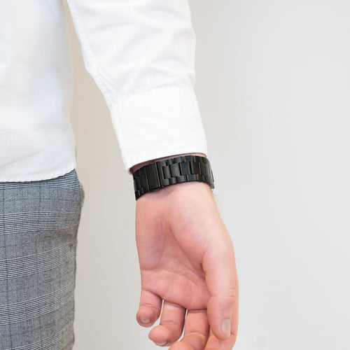 Bandz Bracelet à maillons titane Samsung Galaxy Watch 4 40mm (noir)