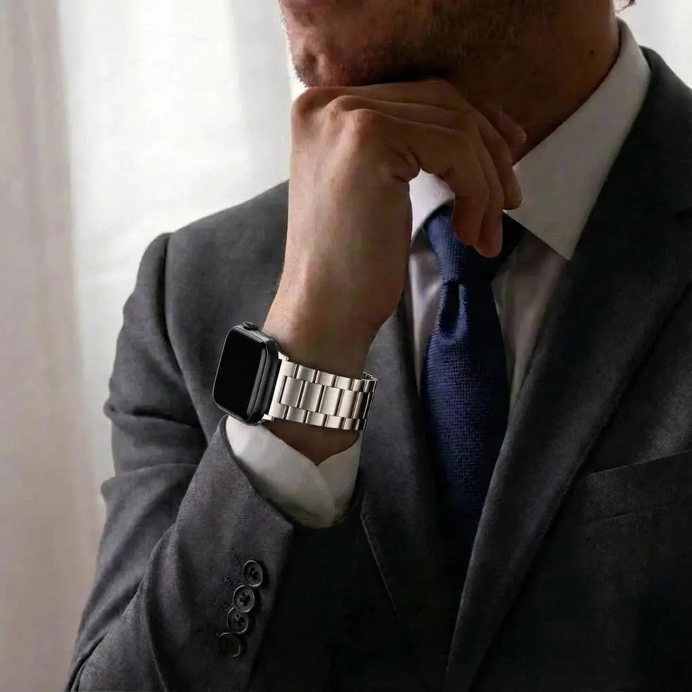 Bandz Bracelet acier 'Classic' Apple Watch (lumière stellaire)