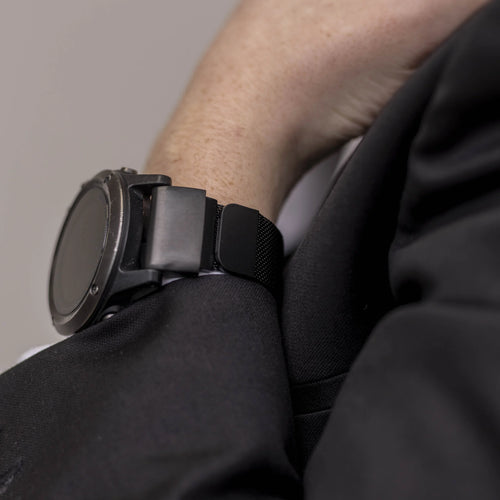 Milanese Strap, black, lifestyle photo