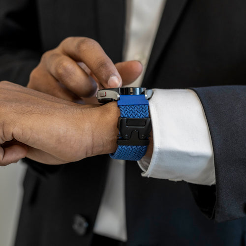 Bracelet tressé Samsung Galaxy Watch 5 - 40mm avec P-boucle (bleu)