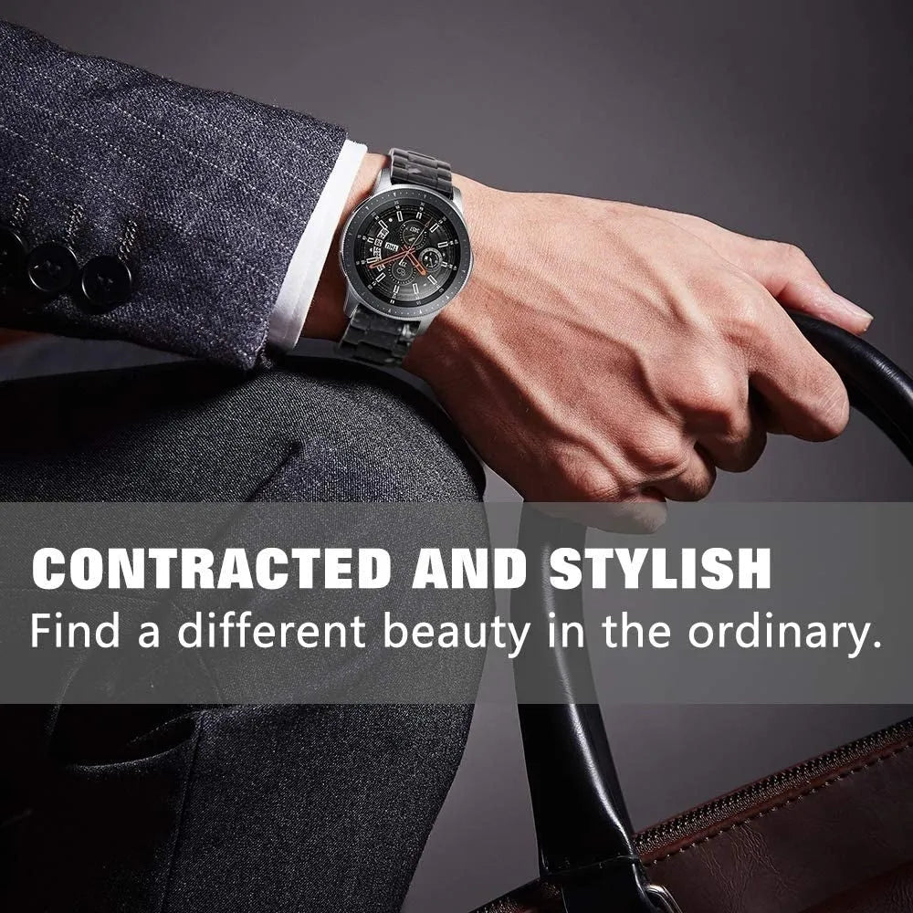 Metal Resin Strap, black/white, lifestyle photo