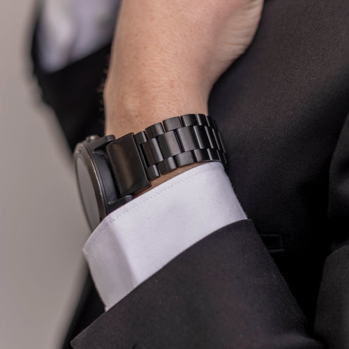 Bracelet acier Garmin Instinct 3 - 50mm (noir)