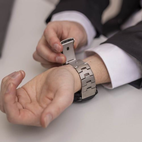 Nylon Buckle Strap, titanium, lifestyle photo