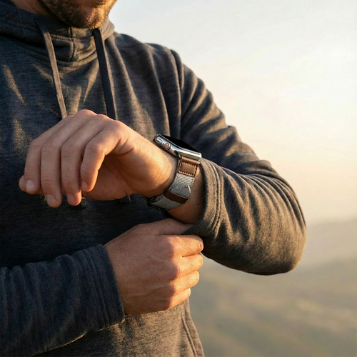 Nylon Canvas Strap, grey, lifestyle photo