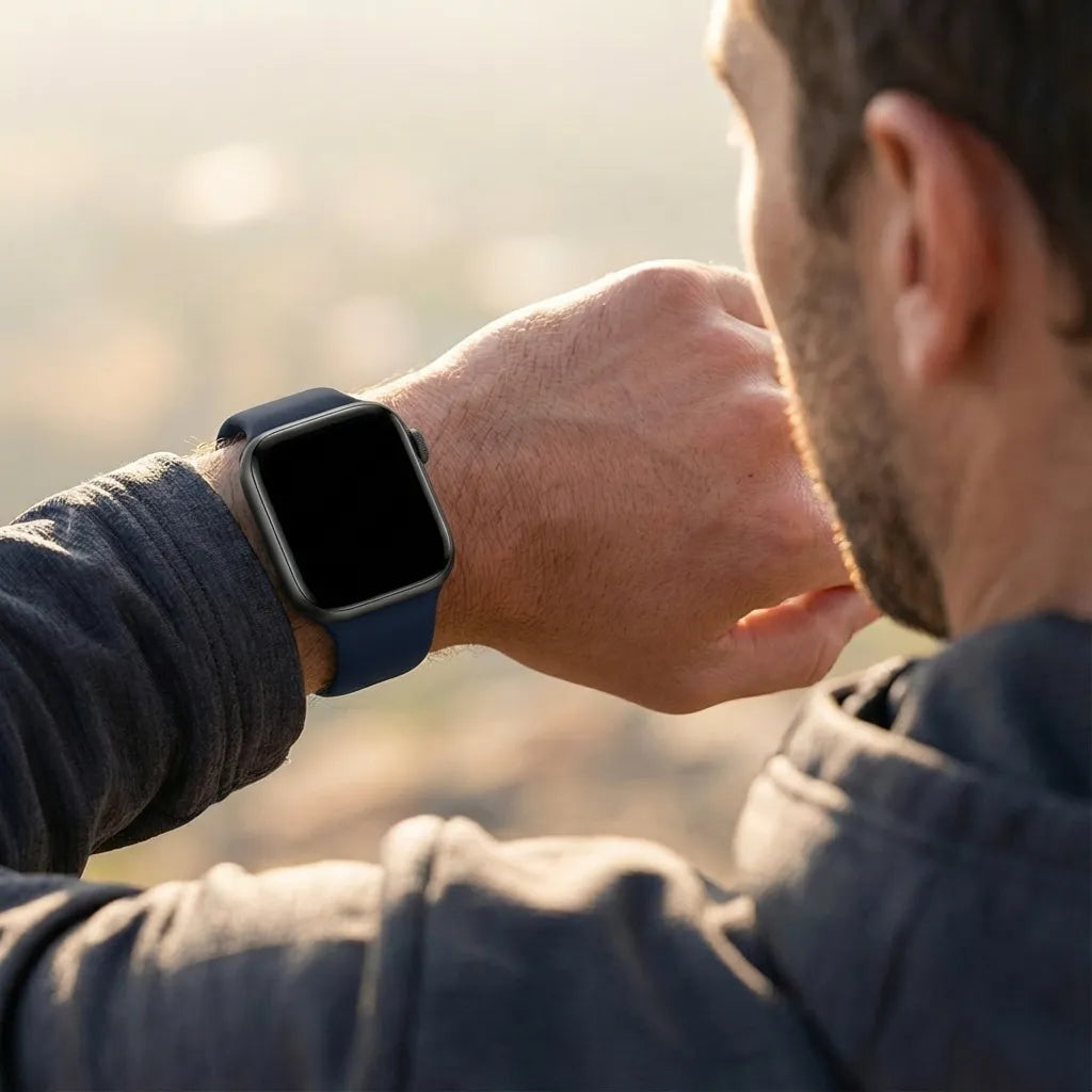 Bracelet Apple Watch silicone (bleu foncé)