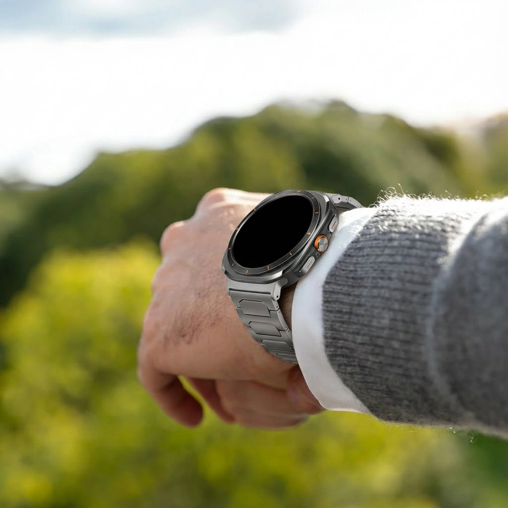 Bandz Bracelet titane 'Deluxe' Samsung Galaxy Watch Ultra 2 (titane)