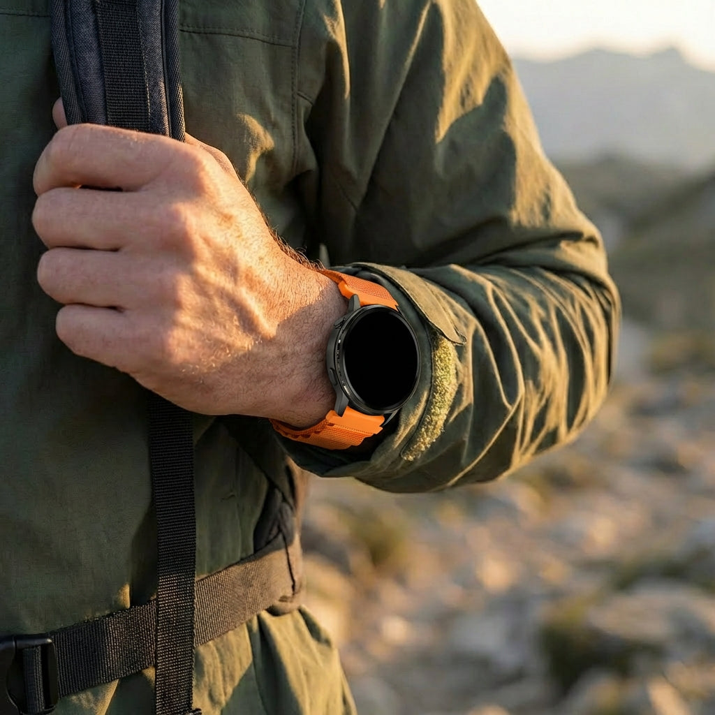 Bandz Bracelet nylon Alpine Garmin Vivoactive 5 (orange)