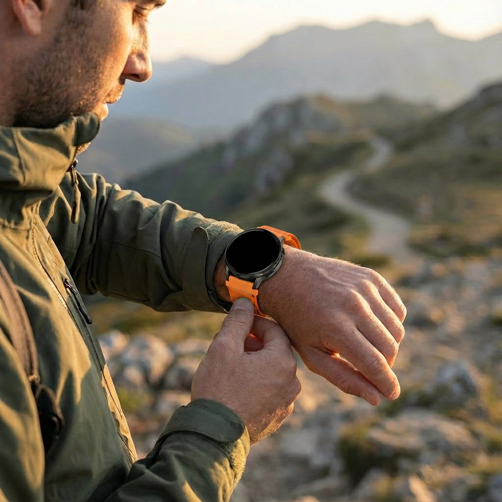 Bandz Bracelet nylon Alpine Garmin Vivoactive 5 (orange)