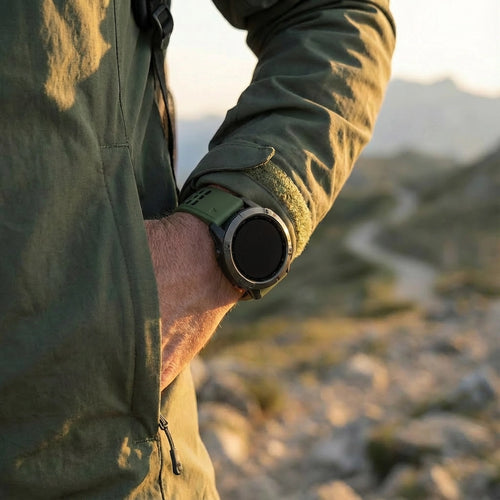 Bandz Bracelet sport avec boucle Garmin Approach S70 - 47mm (verte/noir)
