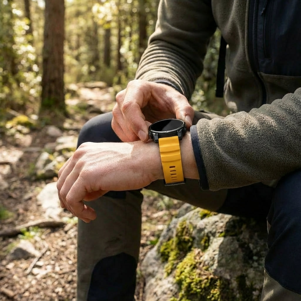 Garmin Fenix 8 - 47mm Trail Silicone Strap (Light Orange)