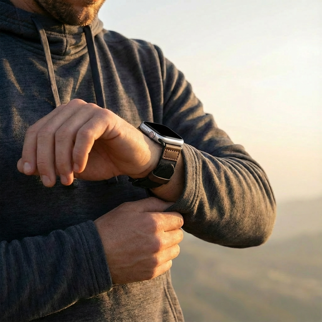 Bracelet canvas Apple Watch Ultra (noir)