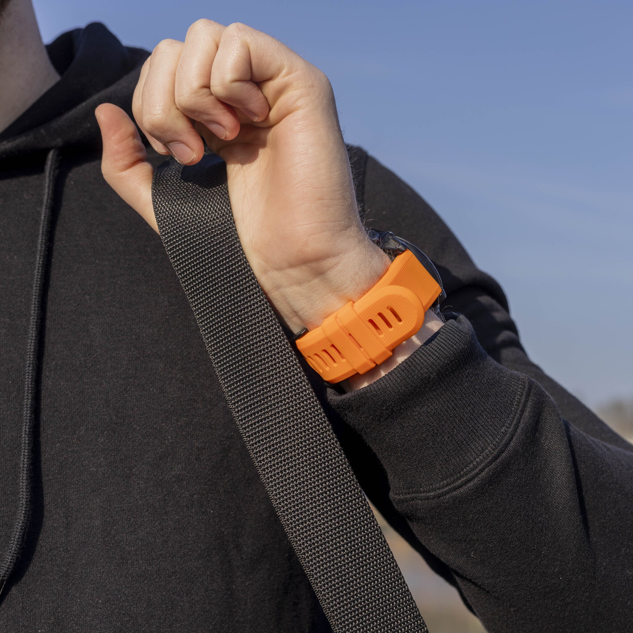 Bracelet silicone Garmin Tactix 7 Pro (orange)