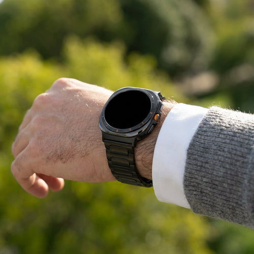 Bandz Bracelet titane 'Deluxe' Samsung Galaxy Watch Ultra 2 (noir)
