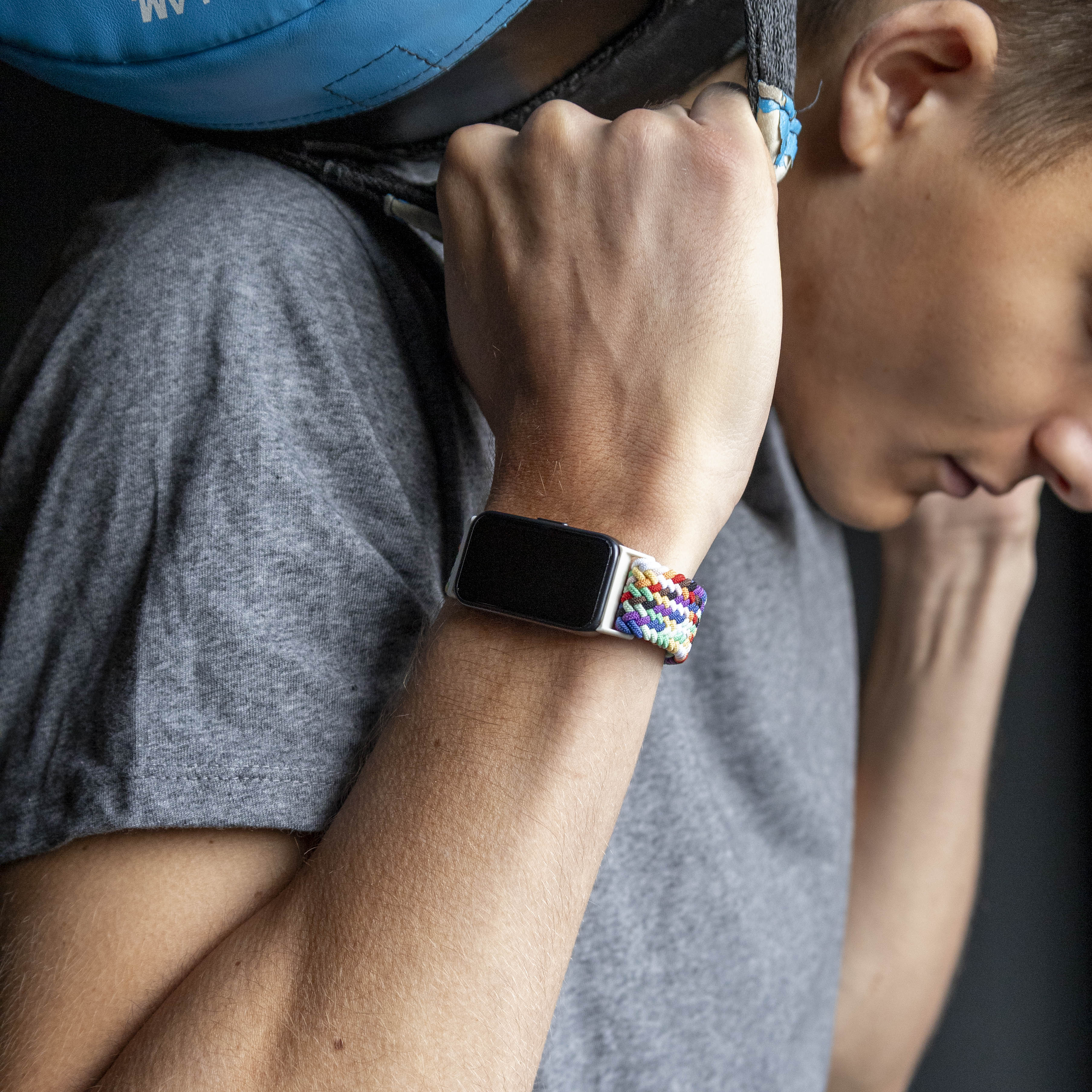 Bracelet tressé Huawei Band 10 (arc-en-ciel)