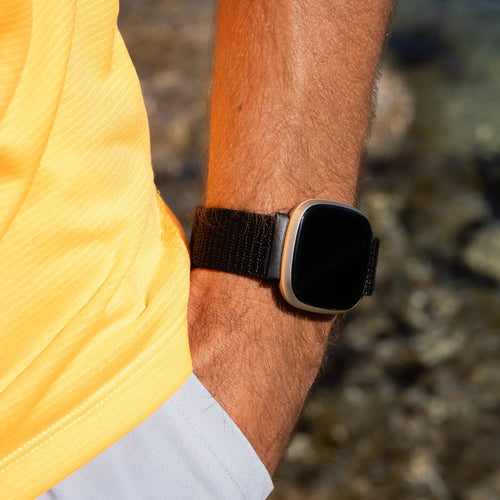 Bracelet nylon Fitbit Versa 3 (noir)